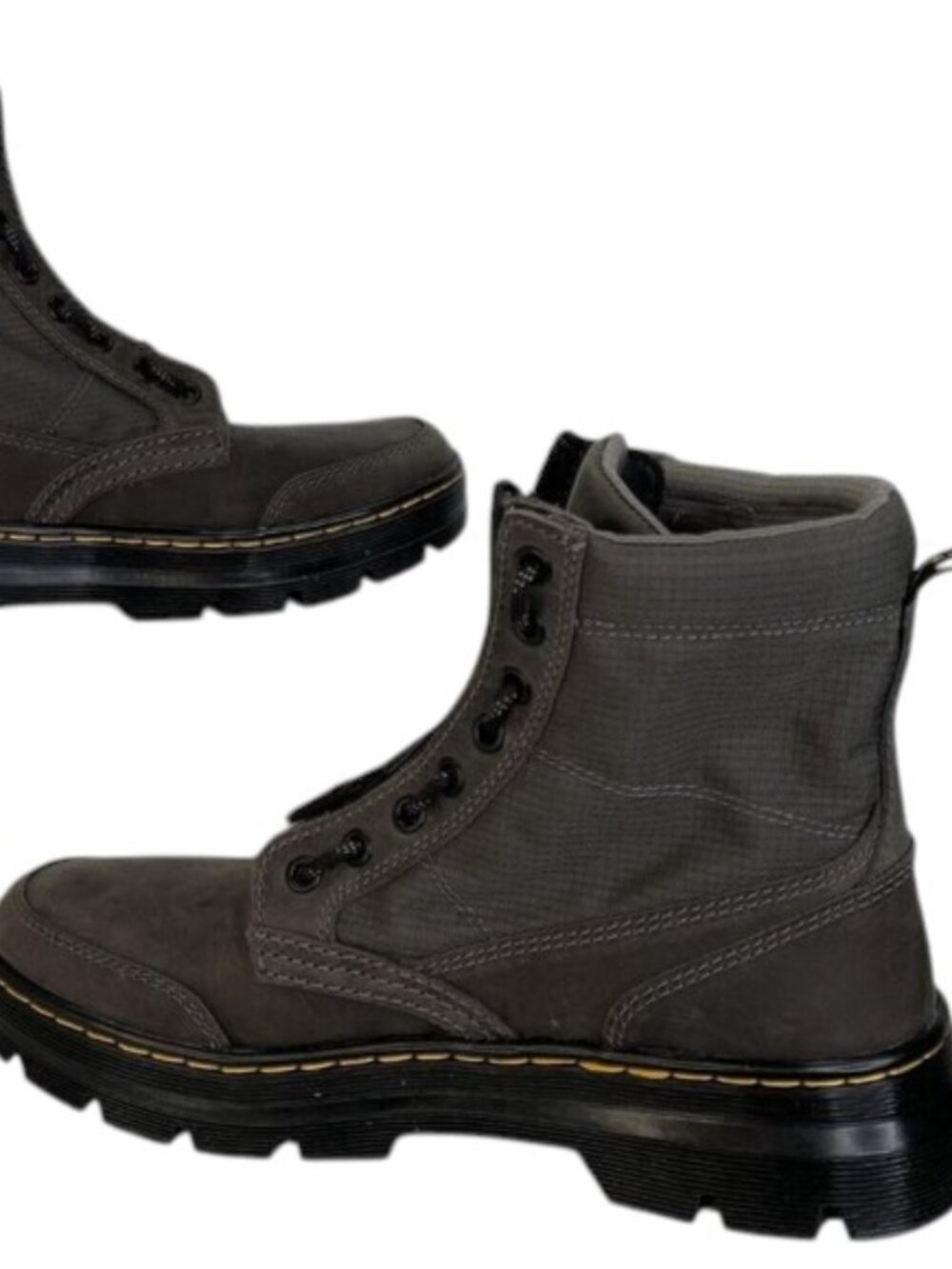 DR. MARTENS Combs Utility Combat Boots Women’s 9 Gray Suede